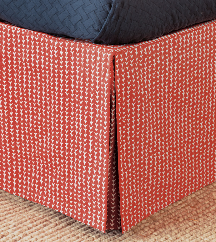 Ziggy Tomato Bed Skirt Eastern Accents