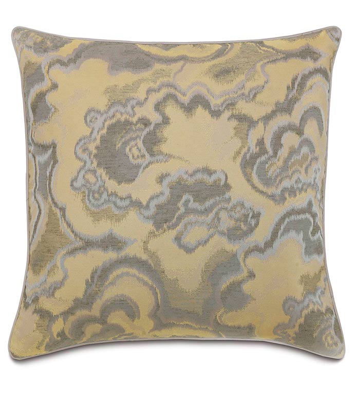 Amal WITH small welt - GOLD,SILVER,TAUPE,GREY,WELT,PILLOW,PATTERN,DESIGN,MODERN,WOVEN,ACCENT,METALLIC,GLAM,BEDROOM,BED,LUXURY BEDDING,INTERIOR DESIGN,ABSTRACT,SQUARE,OVERSIZED,LARGE,CLASSY,JEWEL,