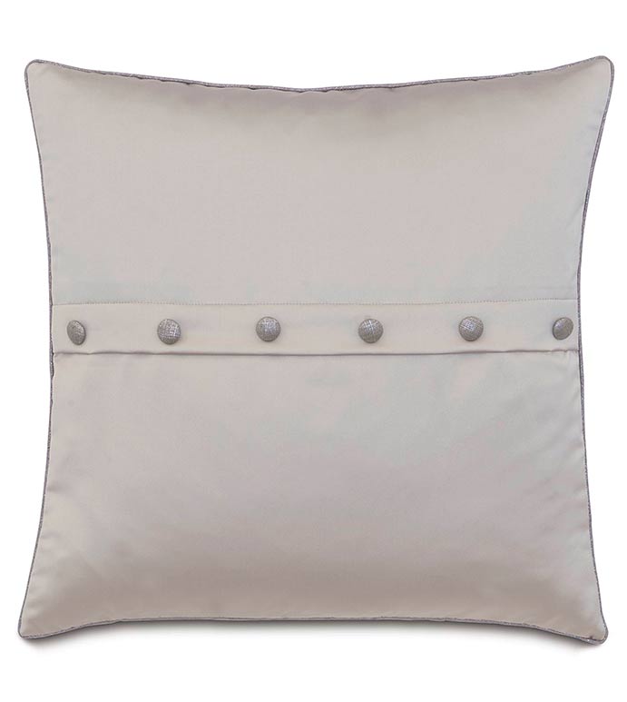 Daza Mink WITH buttons - SILVER,TAUPE,GREY,WELT,PILLOW,PATTERN,DESIGN,GLAM,MODERN,TRIM,ACCENT,METALLIC,BEDROOM,BED,LUXURY BEDDING,INTERIOR DESIGN,CLASSY,JEWEL,BUTTONS,SQUARE,ENVELOPE,ROW,STRIPE,SOLID