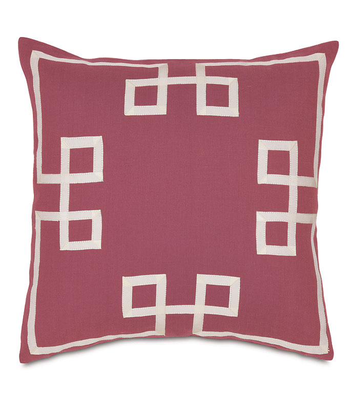 Resort Bloom Fret Accent Pillow - ,