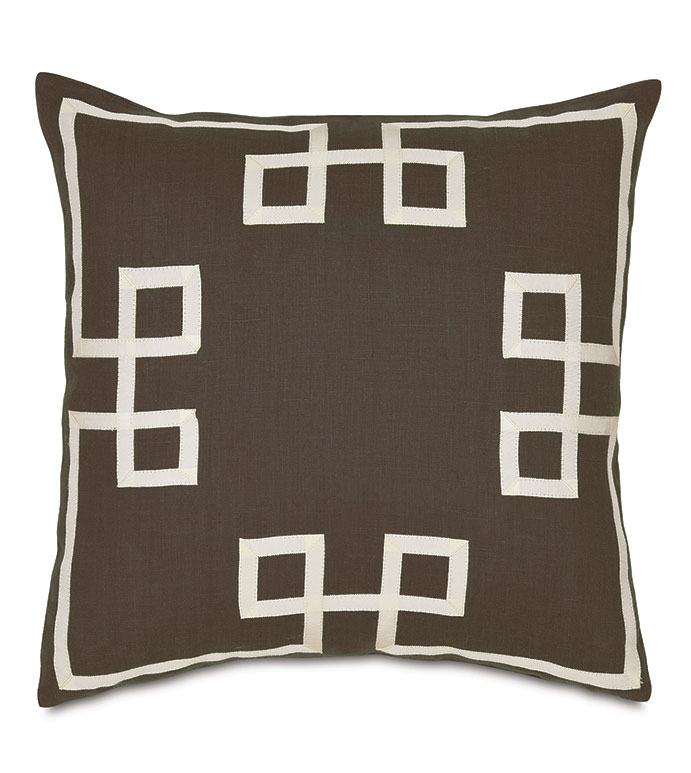 Resort Clay Fret Accent Pillow - ,