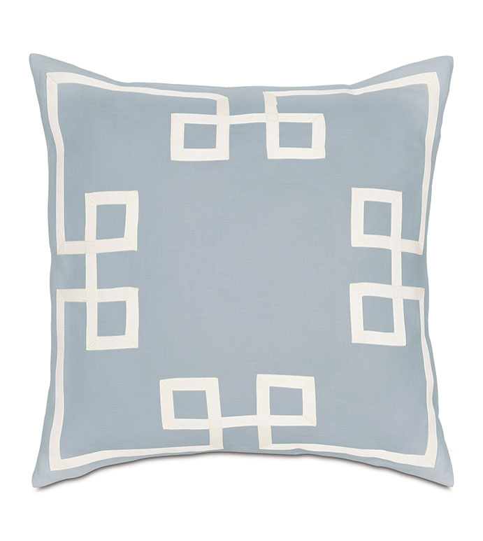 Resort Sky Fret Accent Pillow - ,