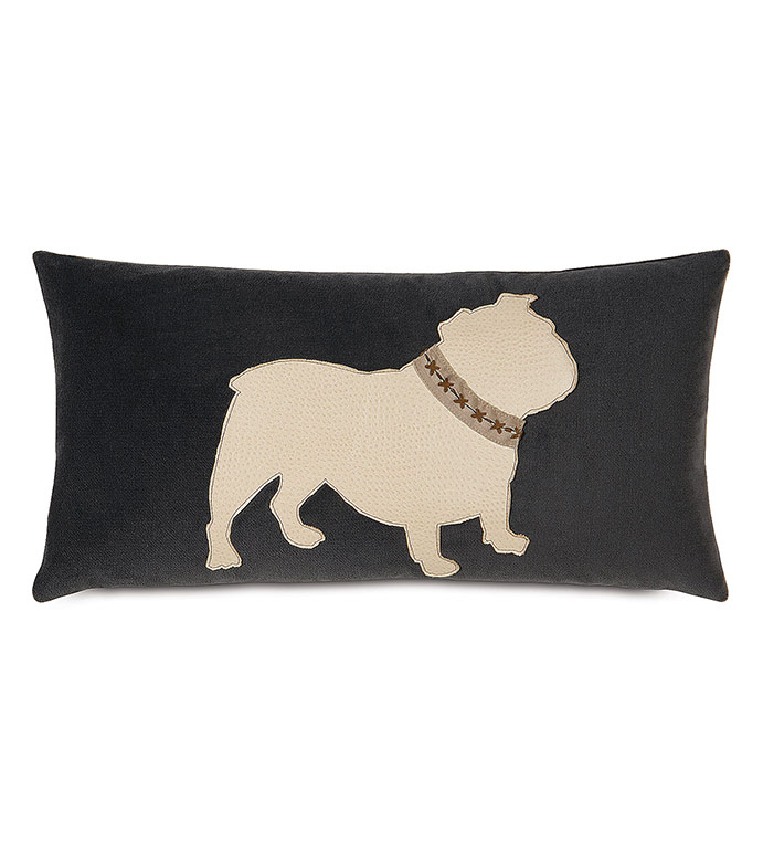 Bulldog with Collar - , ENGLISH BULLDOG PILLOW, ENGLISH BULLDOG