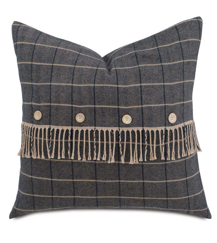 Plaid WITH fringe and buttons