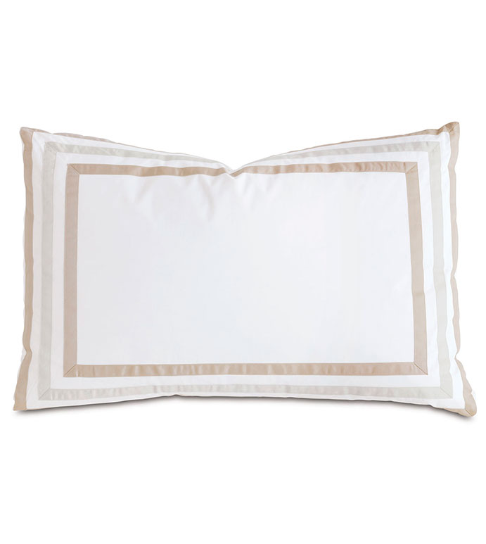 Watermill Taupe Queen Sham - ,