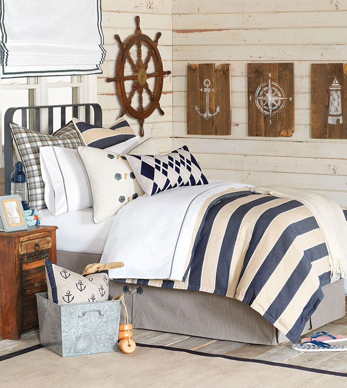 Ryder Bedset - bedding,top of bed,luxury linens,nautical bedding,bedset,custom bedding,duvet set,coastal bedding,bedding,high end bedding,luxury bedding,Eastern Accents bedding,marine bedding