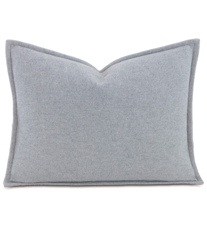 Brera Flannel Boudoir Sham in Gray - ,