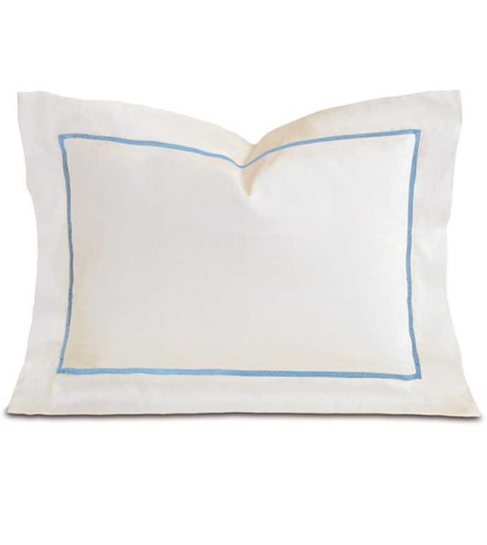 Linea Velvet Ribbon Boudoir In Ivory & Azure - ,