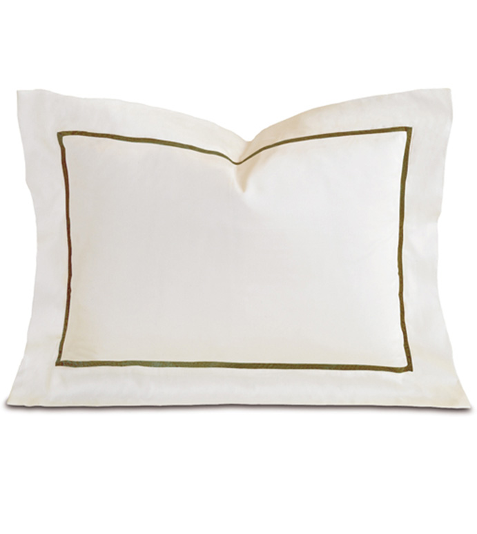Linea Velvet Ribbon Boudoir In Ivory & Oliva - ,
