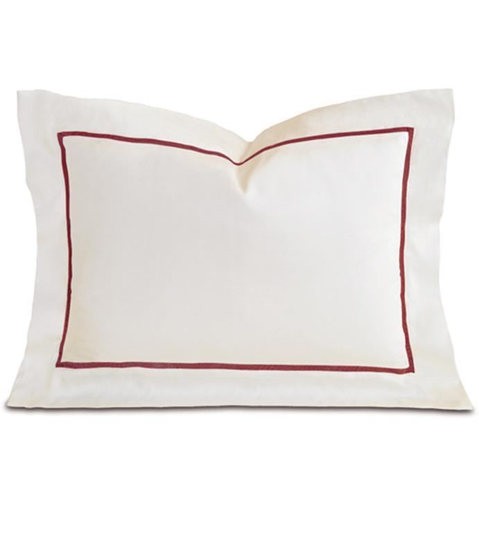 Linea Velvet Ribbon Boudoir In Ivory & Shiraz - ,