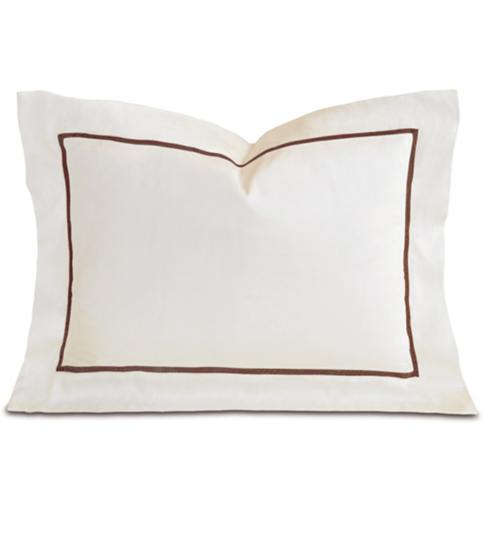 Linea Velvet Ribbon Boudoir In Ivory & Walnut - ,