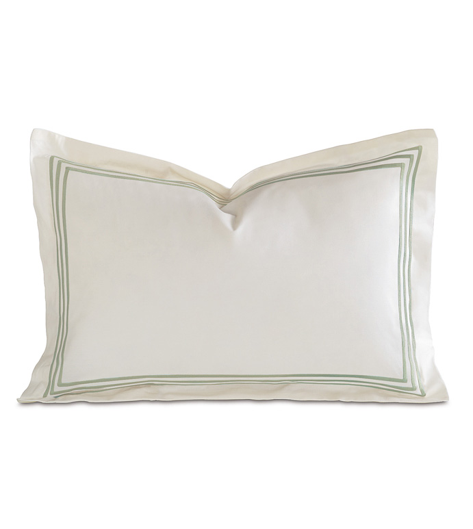 Tessa Ivory/Aqua Boudoir Sham - ,
