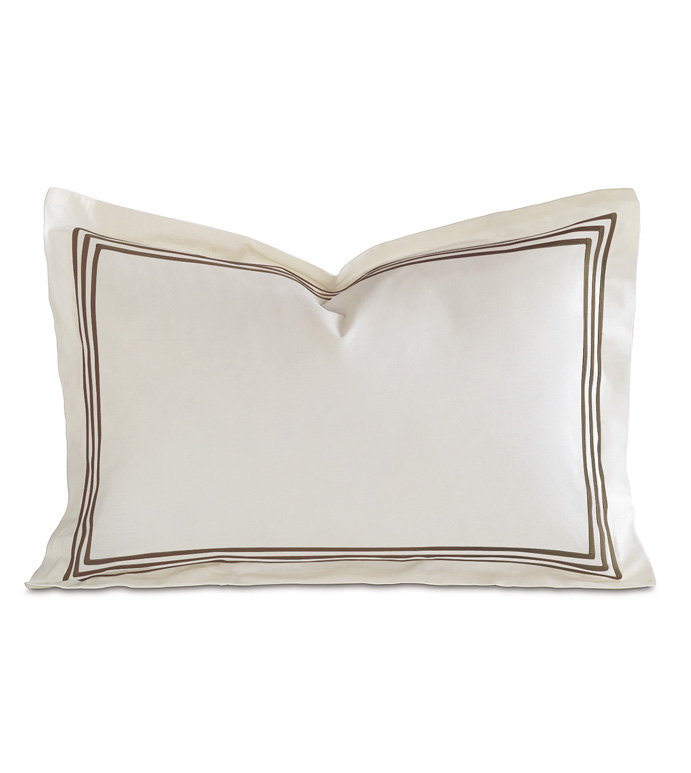 TESSA IVORY/BROWN BOUDOIR SHAM - ,