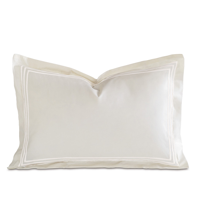 TESSA IVORY/WHITE BOUDOIR SHAM - ,