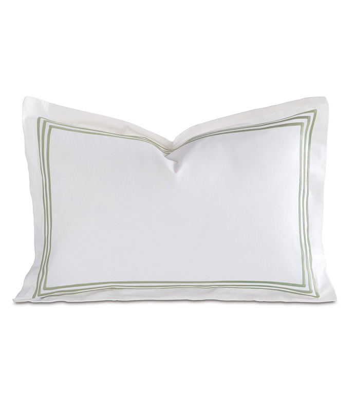 TESSA WHITE/AQUA BOUDOIR SHAM - ,