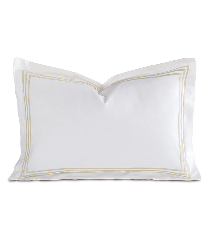 TESSA WHITE/BISQUE BOUDOIR SHAM - ,
