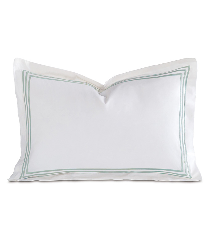 TESSA WHITE/LAKE BOUDOIR SHAM - ,