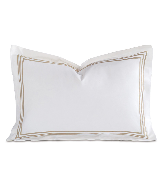 TESSA WHITE/SABLE BOUDOIR SHAM - ,