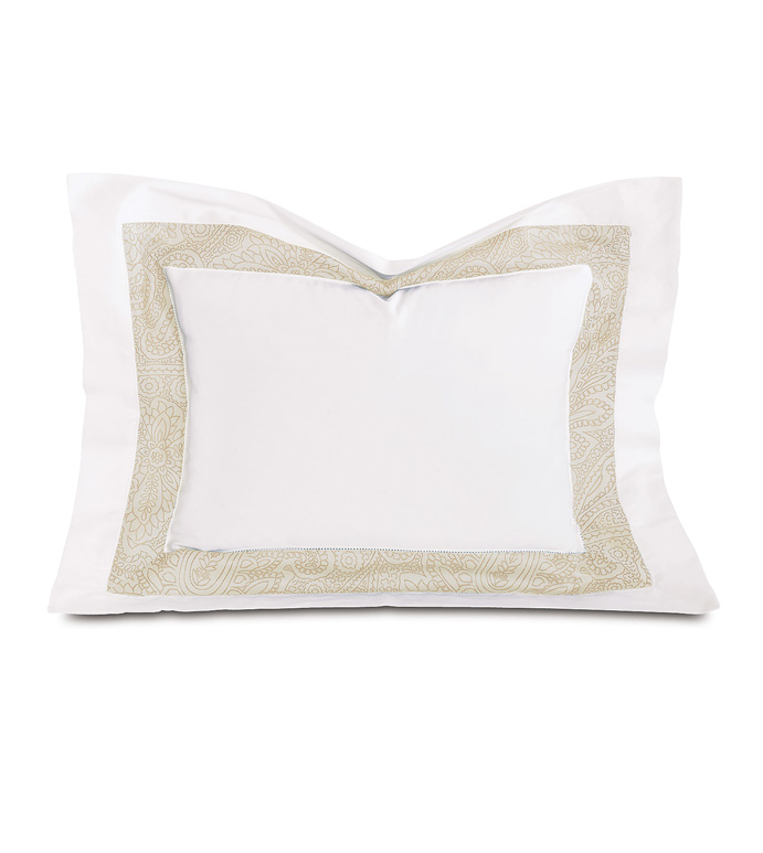 Cornice White/Pearl Boudoir Sham - ,