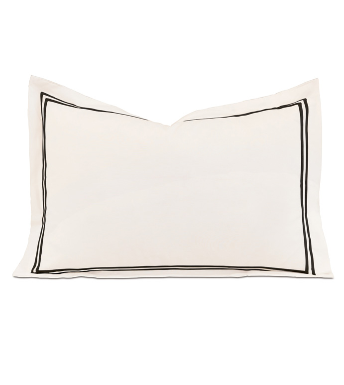 Enzo Ivory/Black Boudoir Sham - ,