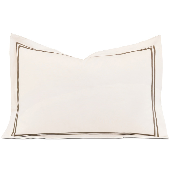 ENZO IVORY/BROWN BOUDOIR SHAM - ,