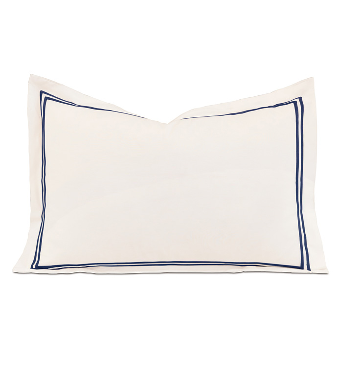 ENZO IVORY/NAVY BOUDOIR SHAM - ,