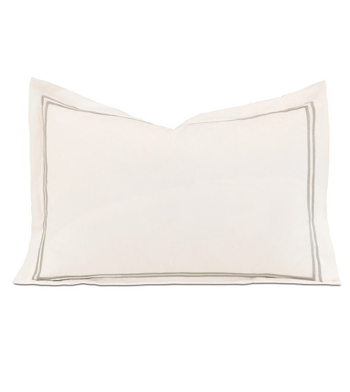 Enzo Ivory/Sable Boudoir Sham - ,