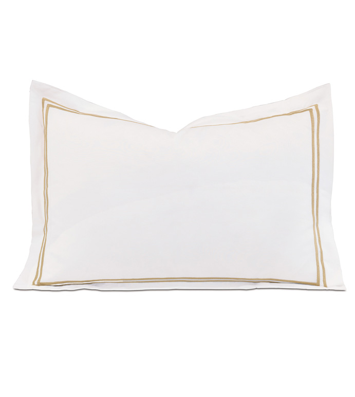 Enzo White/Antique Boudoir Sham - ,