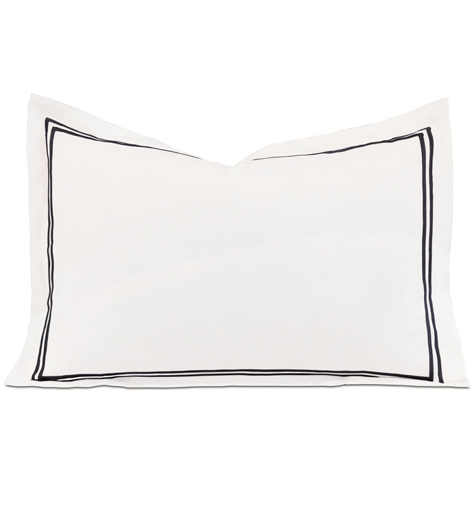 ENZO WHITE/BLACK BOUDOIR SHAM - ,