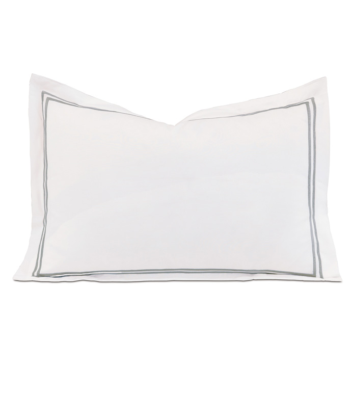 Enzo White/Dove Boudoir Sham - ,