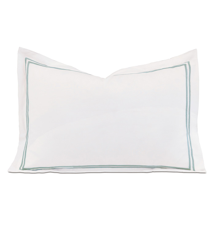 Enzo White/Lake Boudoir Sham - ,