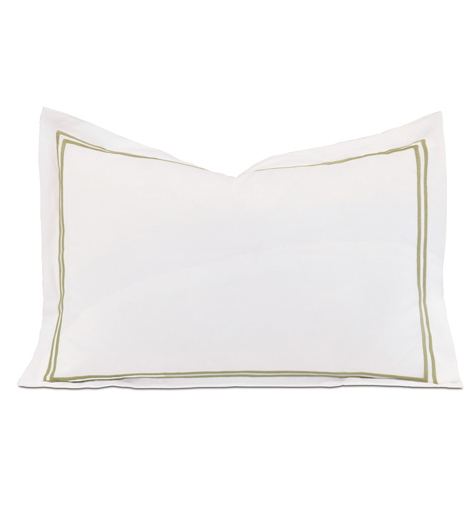 ENZO WHITE/LIME BOUDOIR SHAM - ,