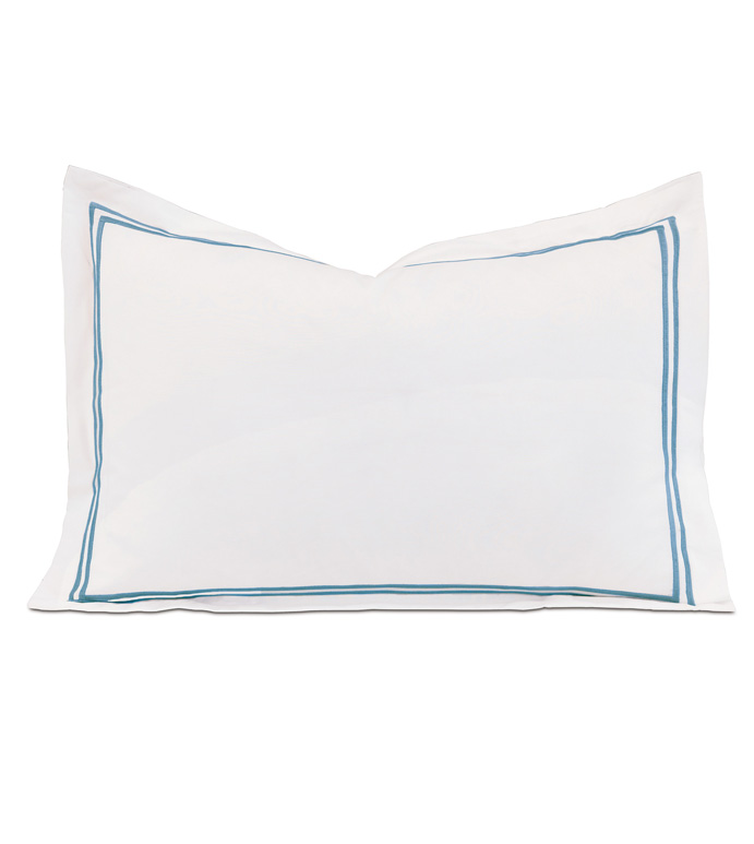 ENZO WHITE/OCEAN BOUDOIR SHAM - ,