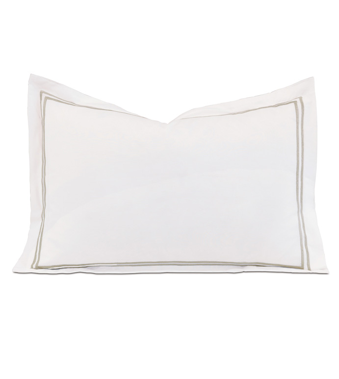 ENZO WHITE/SABLE BOUDOIR SHAM - ,