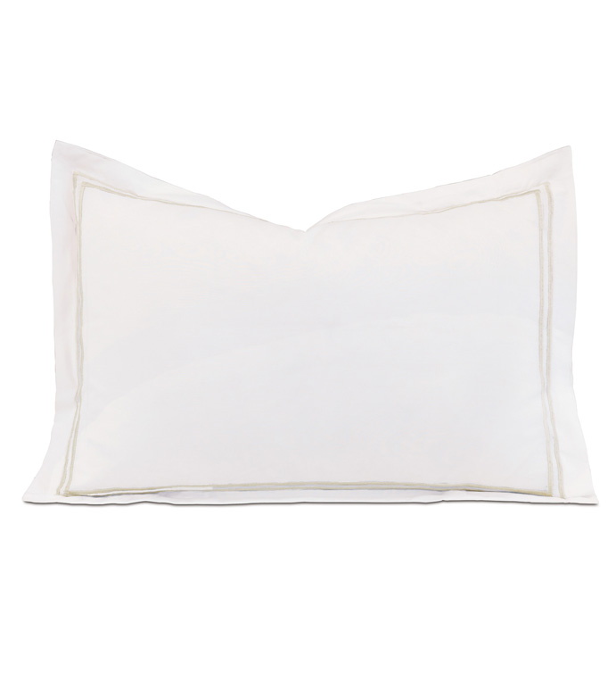 Enzo White/Silver Boudoir Sham - ,