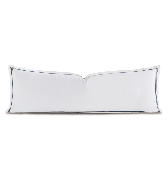 Tessa White/Navy Grand Sham - ,