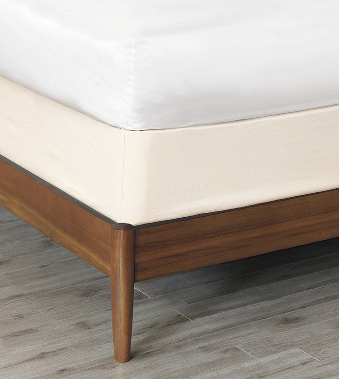 Adler Natural Box Spring Cover - BOX SPRING COVER,NEUTRAL,SOLID COLOR,NONDIRECTIONAL,CONTEMPORARY,TRANSITIONAL,BEDDING,DECORATIVE,DECKING BORDER,GUSSET,ELASTIC BAND,SNUG FIT,HIGH QUALITY FABRIC,COTTON