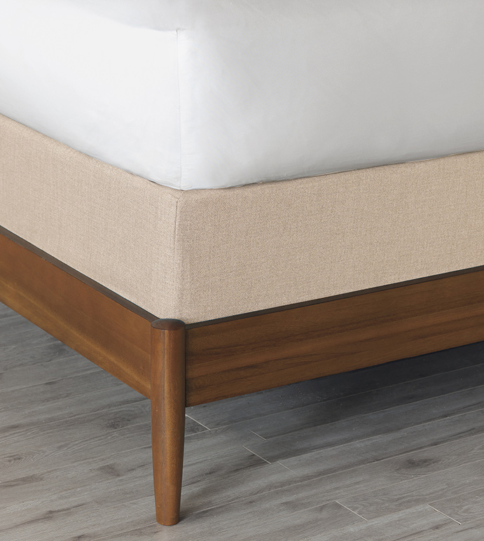 Vivo Bisque Box Spring Cover - BOX SPRING COVER,BISQUE,SOLID COLOR,NONDIRECTIONAL,CONTEMPORARY,TRANSITIONAL,BEDDING,DECORATIVE,DECKING BORDER,GUSSET,ELASTIC BAND,SNUG FIT,HIGH QUALITY FABRIC,COTTON,POLYESTER