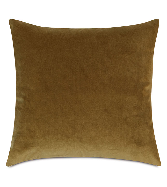 Plush Velvet Decorative Pillow In Citrine Eastern Accents