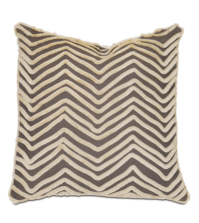 Breeze Clay WITH mini brush fringe - PILLOW,THROW PILLOW,CONTEMPORARY PILLOW,TOSS CUSHION,GEOMETRIC PILLOW,WHIMSICAL PILLOW,BRUSH FRINGE PILLOW,CELERIE KEMBLE PILLOW COLLECTION,ZIPPER CLOSURE PILLOW,SQUARE PILLOW