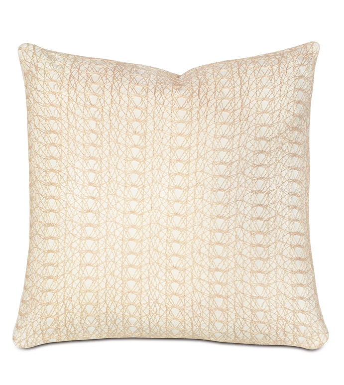 Marcy Sand Knife Edge - PILLOW,WHIMSICAL PILLOW,LACE PILLOW,DECORATIVE PILLOW,FEMINE PILLOW,SQUARE PILLOW,SQUARE CUSHION,CELERIE KEMBLE PILLOW,ZIPPER CLOSURE PILLOW,TOSS CUSHION,LUXURY PILLOW