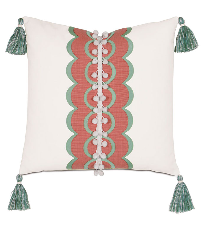 Wicking Cloud WITH insert & tassels - PILLOW,OUTDOOR PILLOW,TASSEL PILLOW,FRINGE PILLOW,TOSS CUSHION,THROW PILLOW,MILDEW PROOF PILLOW,CUSTOMIZABLE PILLOW,SUNBRELLA PILLOW,WHIMSICAL PILLOW,CELERIE KEMBLE PILLOW