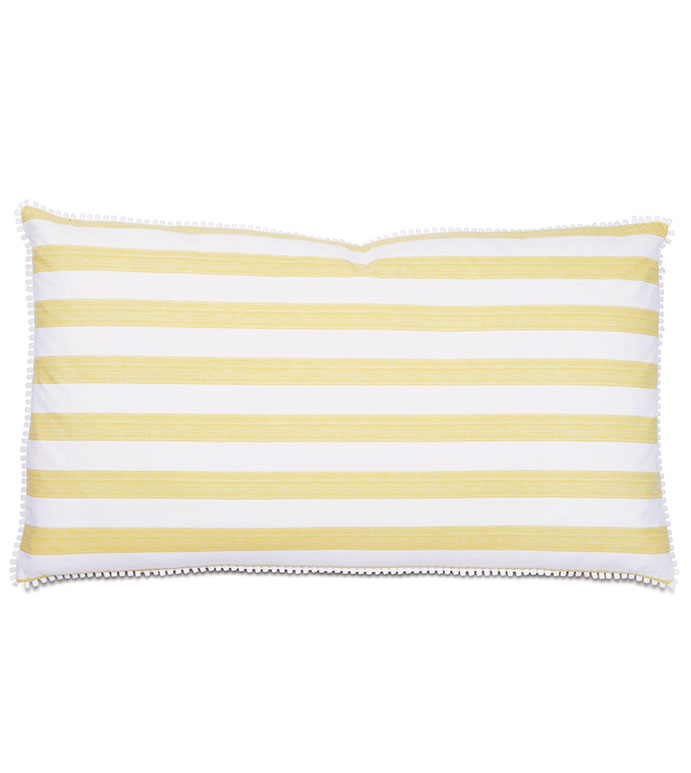 Pineapple Bobble King Sham - pillow,yellow pillow,throw pillow,king pillow,traditional pillow,decorative pillow,king sham pillow,loop fringe pillow,feather pillow,whimsical pillow,spring pillow,toss cushion