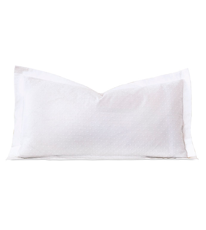 Sweetness King Sham - PILLOW,THROW PILLOW,MATELASSE PILLOW,KING PILLOW,RECTANGLE PILLOW,DECORATIVE PILLOW,KING SHAM PILLOW,KING ACCENT PILLOW,CUSTOMIZABLE PILLOW,WHITE PILLOW,POLKA DOT SHAM,