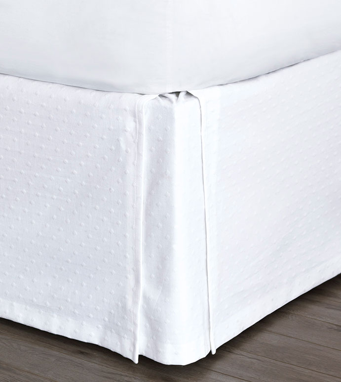Sweetness Skirt - BED SKIRT,QUEEN BED SKIRT,WHITE BEDSKIRT,QUEEN DUST RUFFLE,CUSTOM BEDSKIRT,MATELASSE BED SKIRT,CLASSIC BED SKIRT,WHIMSICAL BED SKIRT,LUXURY BEDDING,HIGH END BEDDING,FEMINE BEDDING