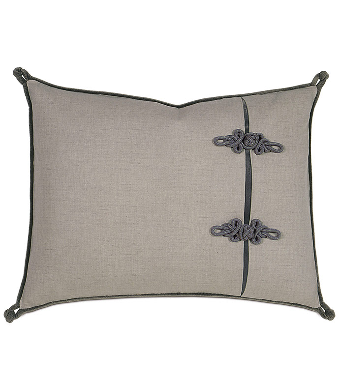 Midnight Poppy Standard Sham right - pillow,contemporary pillow,standard sham pillow,linen pillow,rectangle pillow,throw pillow,right sham,deorative pillow,feather pillow,customizable pillow,zipper closure pillow