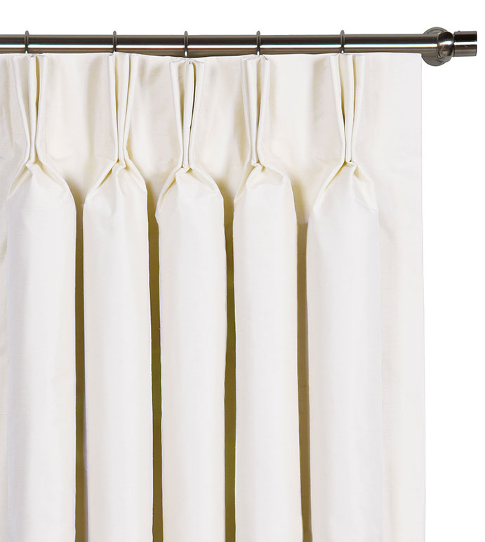 Edris White Curtain Panel - ,