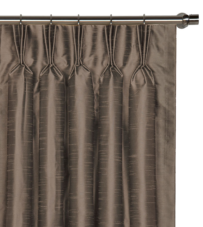 Edris Taupe Curtain Panel - ,