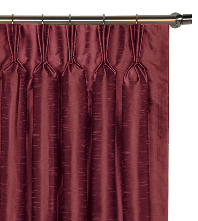 Edris Cranberry Curtain Panel - ,