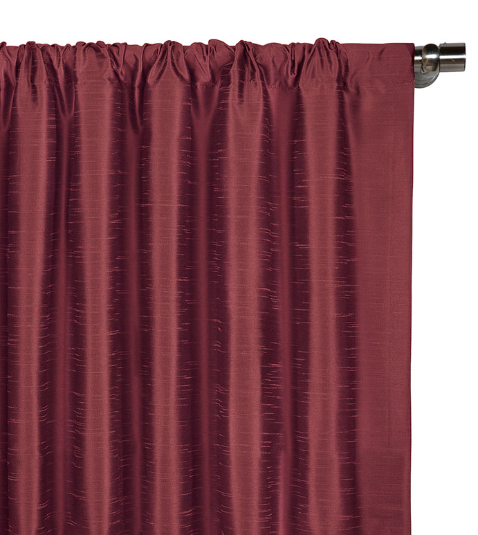 Edris Cranberry Curtain Panel - ,